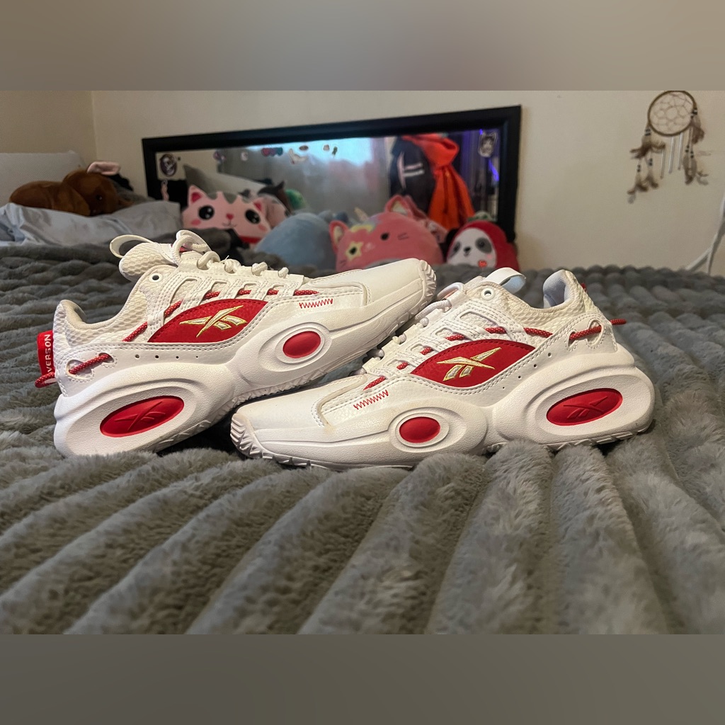 Reebok Iverson Approved Red And White Sneakers